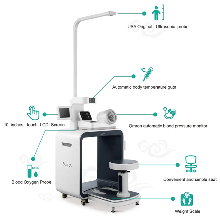 product 2022 customize medical physical check self service interactive touch screen blood electric metal ce 10 inch health kiosk 1years-63