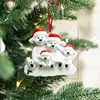 4 white bears-resin small ornaments