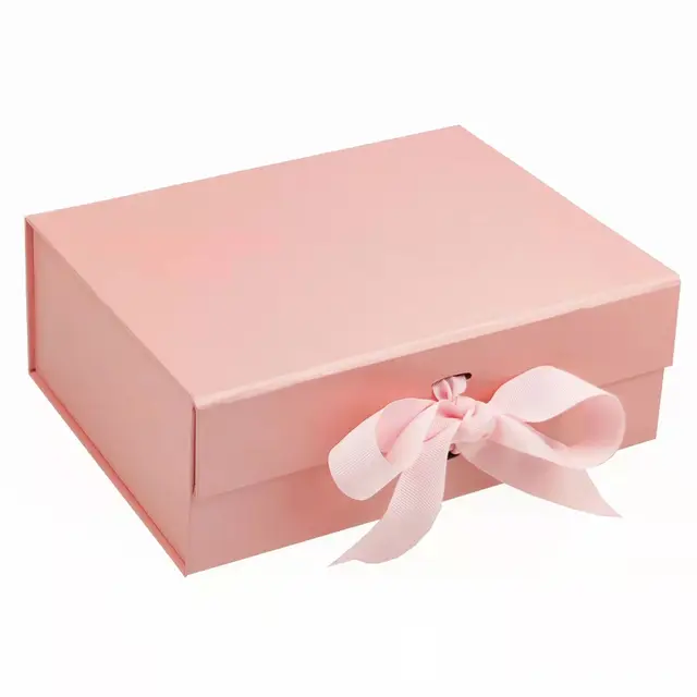 custom pink magnetic gift box with ribbon cardboard magnet boxes for 3g 5g 7g concentrate square round jars