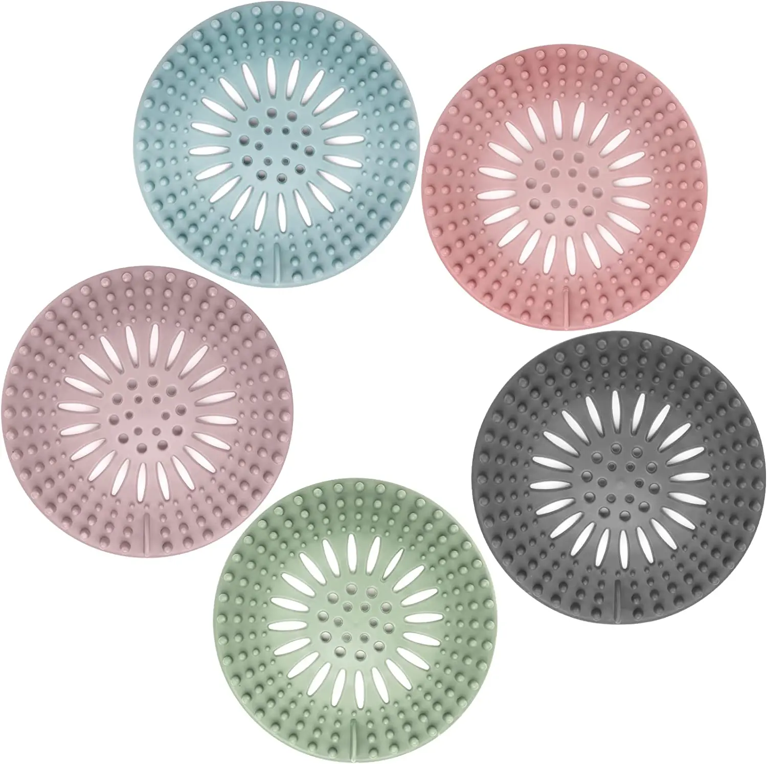 New Silicone Hair Catcher on the Market Durable Silicone Hair Catcher Sink Stopper Flat Suction Cover Silicone Stopper