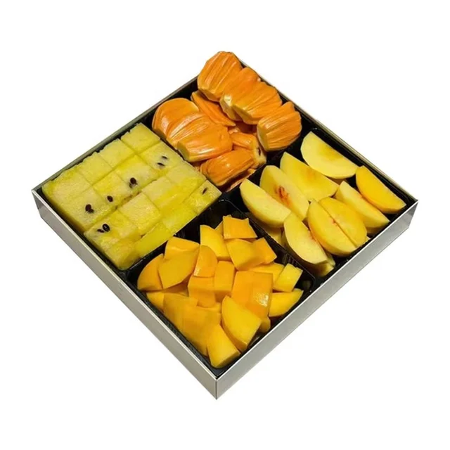 Serving Tray Wood Raw Wooden Platter Decorative Food Box Restaurant Packaging Wood Square Tray Box
