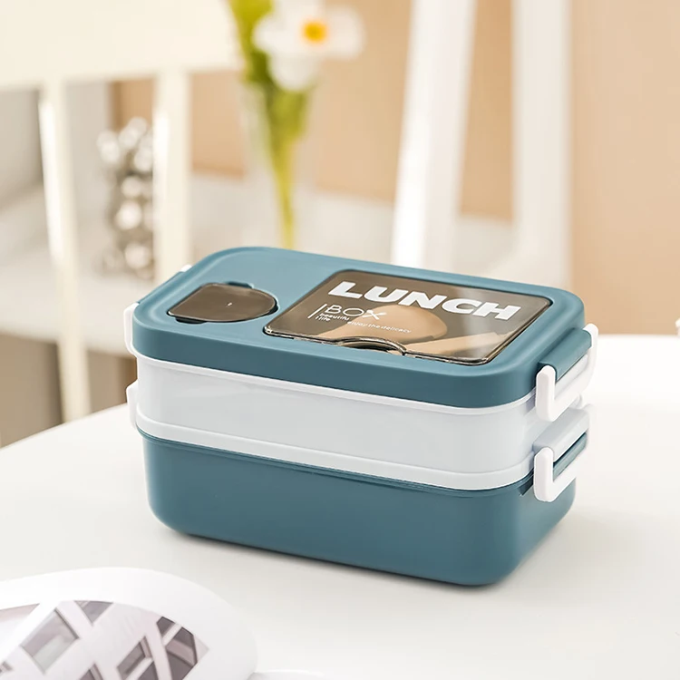 Eco Friendly Reusable 1400ML Leakproof Camping Food Storage Box Portable Food Container Plastic Kids Bento Lunch Box
