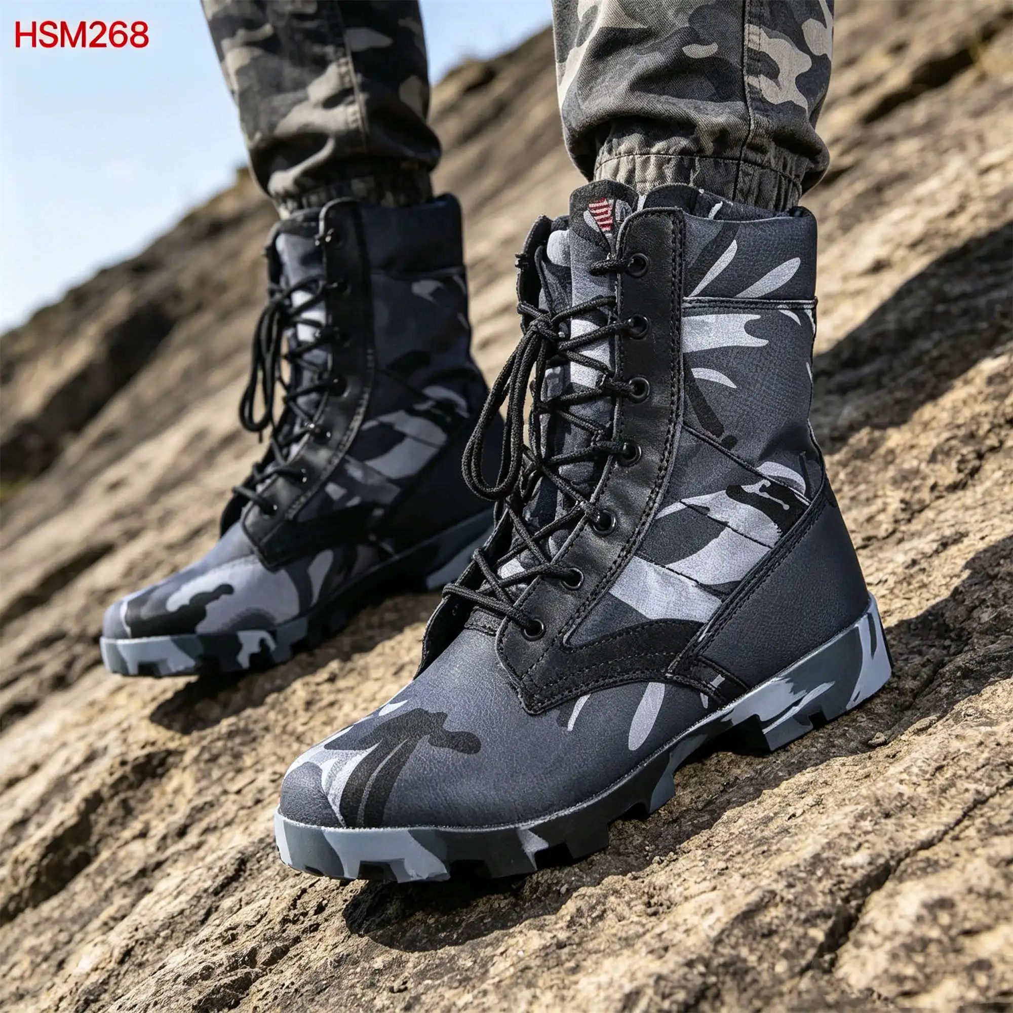ZYF, Bottes de combat camouflées pour secours sur site, dotées d’une plaque de protection L, design intemporel, bottes tactiques Altama pour activités extérieures, modèle HSM268
