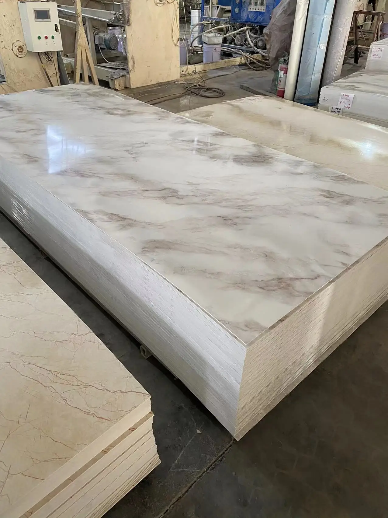 3D Printing UV PVC High Glossy Marble Sheet Alternative Fire Rated Water Proof Sheet Wall Panels for Wall Decoration