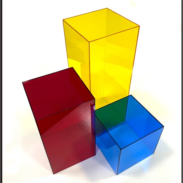 Box Custom Translucent Colorful Plexiglass Laser colorful Acrylic Box