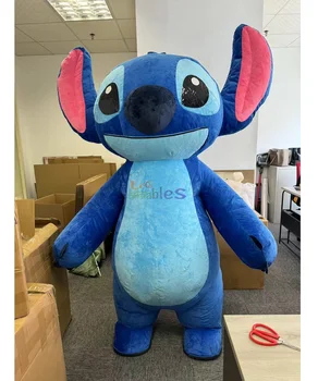 Popular running fun short plush cartoon character inflatable Stitch mascot costume for parade props