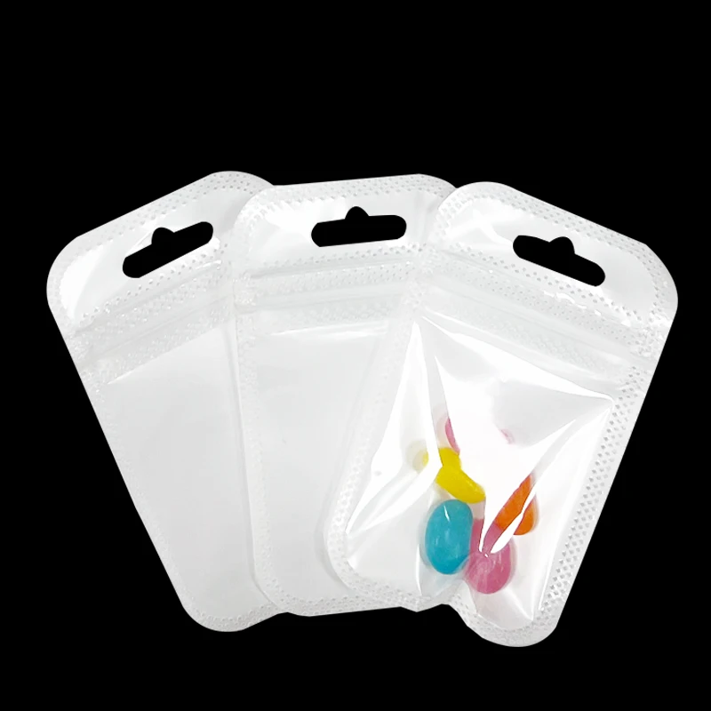 Small Bag in Box Mini Pouch Smaller Ziplock Bags Wholesale Transparent Jewelry Packaging Mini Zip Lock Pouch Gift Plastic  Bag