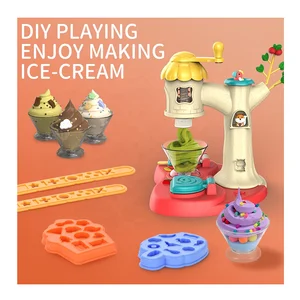 ITTL Handmade DIY Ice Cream Food Making Machine Children's Plastic Play Dough Toy in Color Mud