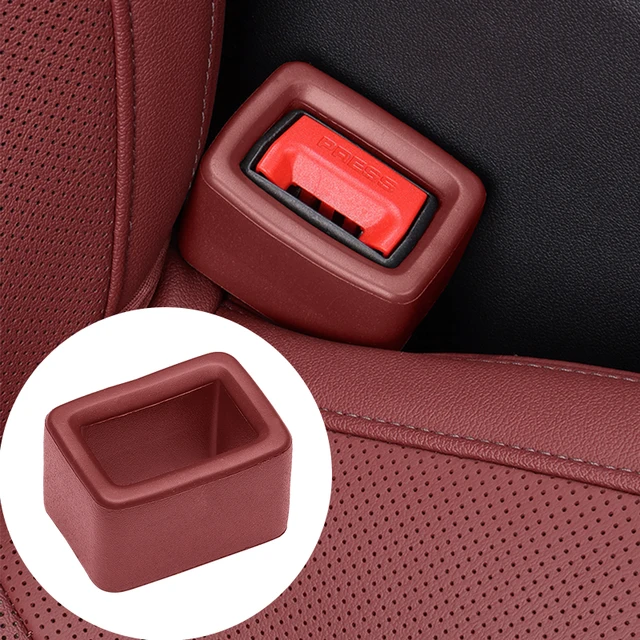Universal Car Interior Car Seat Belt Socket Protective Cover Silicone Car Seat Belt Bracket Retainer Seat Belt Retainer