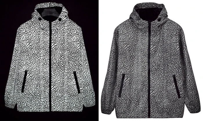 Fashion Design Night Full Reflective Jacket Hooded Hiphop Streetwear Zipper  Waterproof Windbreaker Coat - China Reflective Jacket and Safety Coat price