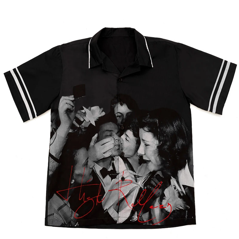 Мужские повседневные рубашки с коротким рукавом на пуговицах сублимационная рубашка принтом