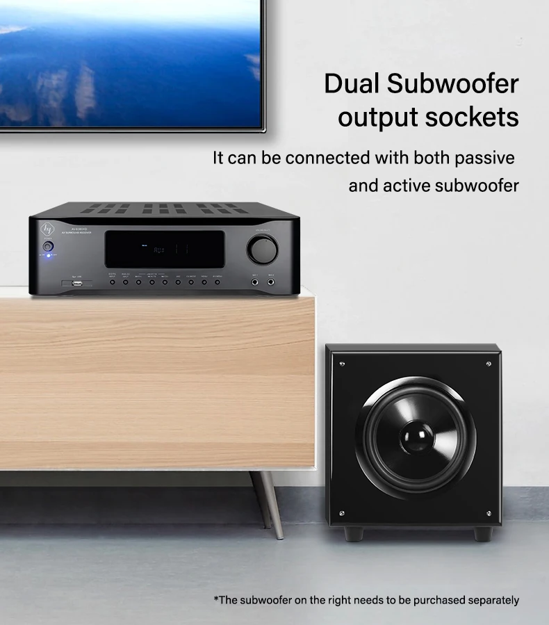 Hypersound Professional 5.2ch Hd Surround Sound Av Amplifier For Home