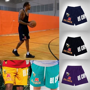 American fitness shorts  men mesh shorts breathable sports basketball training pants Russell  fashion brand men shorts
