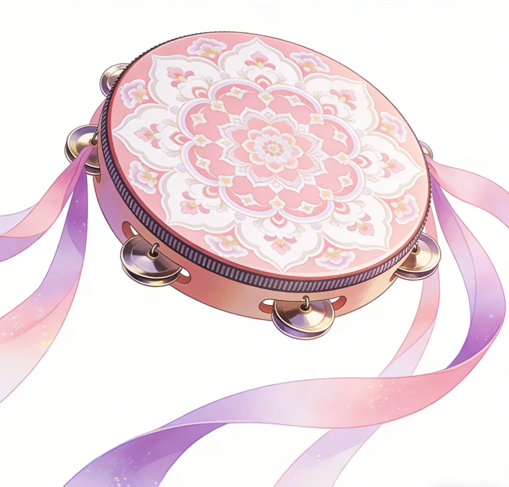 YH Wooden Tambourine Toy En Bois 6 Pouces with Real Sheepskin Drum