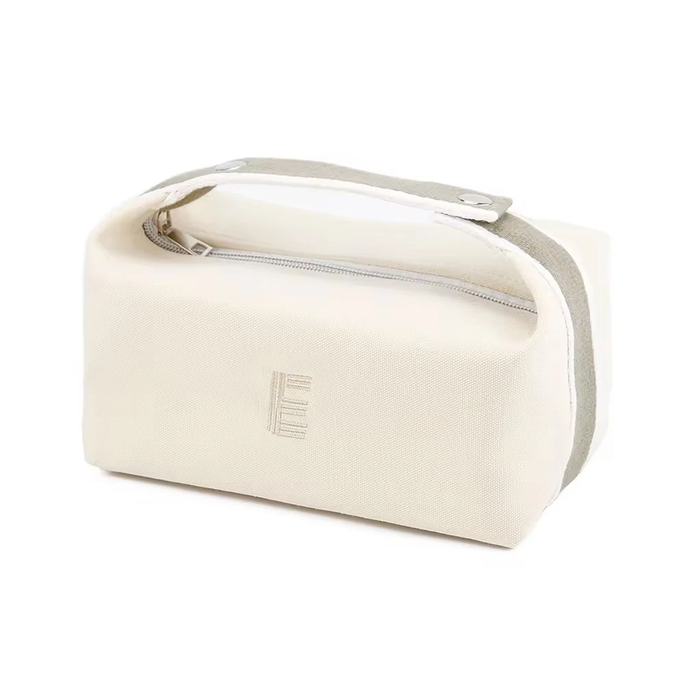 Fashion Portable Canvas Mini Makeup Cosmetic Pouch Traveling Toiletry Organizer Tote Bag for Women and Girls