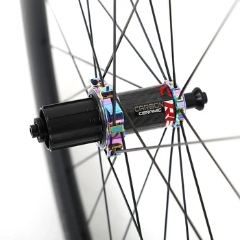Set Di Ruote In Carbonio 50mm Per Bici Da Strada 700C – Cuscinetti Ceramici, Mozzo Frizione, Clincher - Foto 3