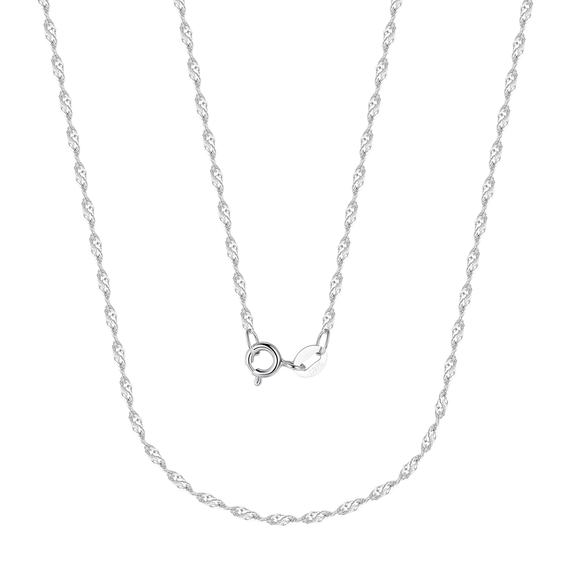 Cable/Water Wave/Box/Star/Snake/Ingot/Seed Chain Italian 925 Sterling Silver Jewelry Chains Necklace Silver Chains