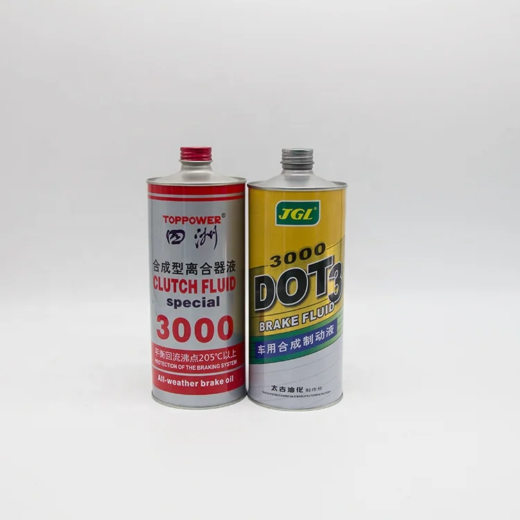 Factory Price 250ml 500ml 1L Cone Top Metal Can Clutch Fluid Round Empty Tin Can