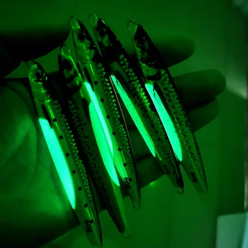 60g 3D Printed Mackerel Needle Speed Scale Saltwater Jigging Lure Vertical Metal Jig Luminous Uv Glow pink – Metal Jig – view 5