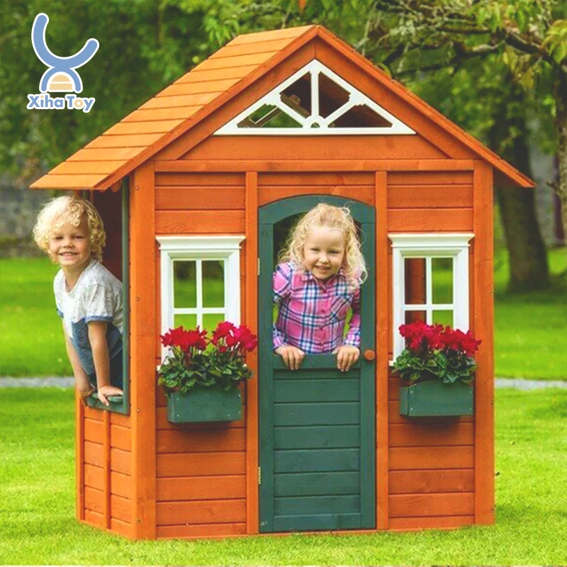 Деревянный домик XIHA Montessori для детского сада, детских ролевых игр, деревянный домик для двора, домашняя деревянная игровая площадка, игровой домик
