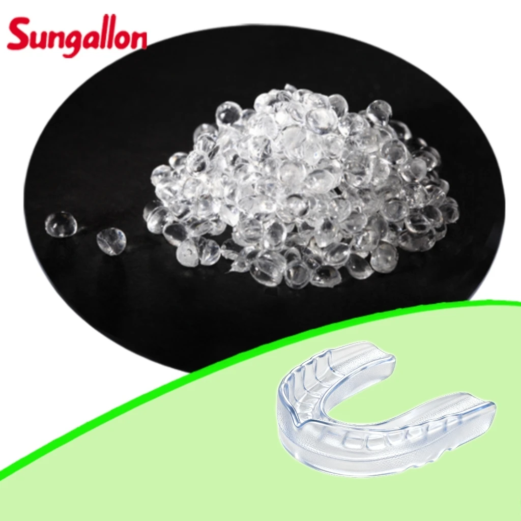 Recyclable Transparent Soft TPE TPR Granules for Sports Mouthguards 0