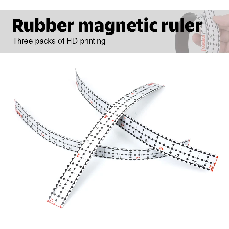Magnetic Ruler Flexible Ruler Magnetic Ruler Tape Magnetic Measuring Tape, Suitable for Lathes, Workshops, Table Saws, Mills