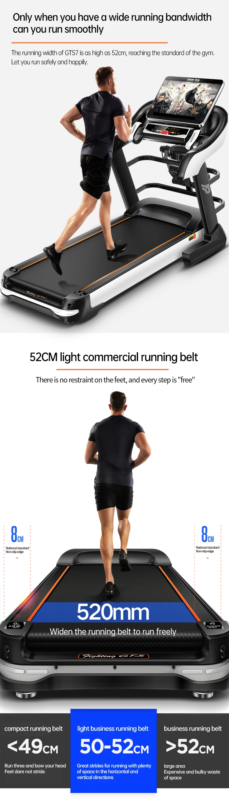 YPOO Semi-Commercial Treadmill Fitness Equipment