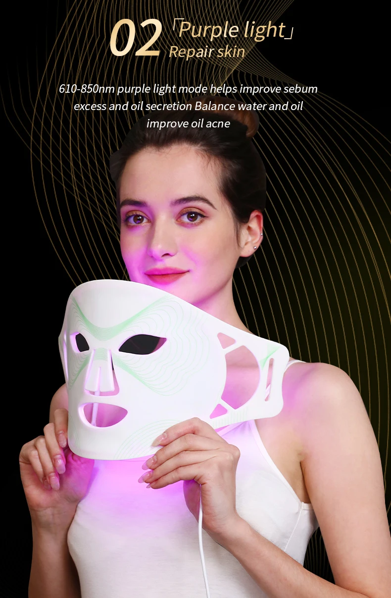 Contour Flexible Led Red Light Face Beauty Led Facial Therapy Mask