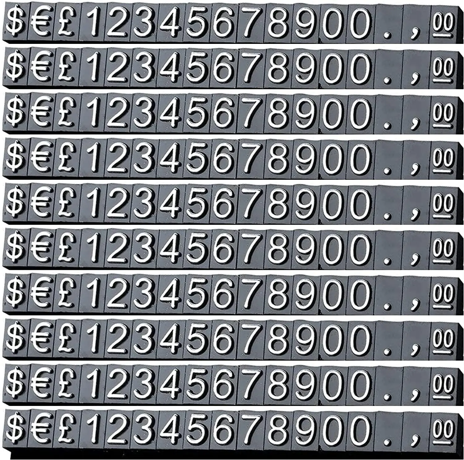 珠宝号码价格标签套装商店展示塑料美元欧元英镑零售店衣服手机笔记本电脑展示柜柜台