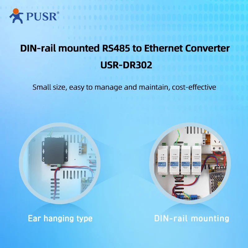USR-DR302 Din-Rail Modbus RS485 Serial Port To Ethernet Converter Bidirectional - View #12
