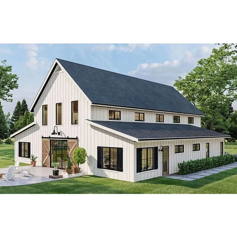 Rustic Steel Structures Prefabricated House Rustic Building Steel Structure Barndominium Kits ...