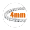 4mm argento