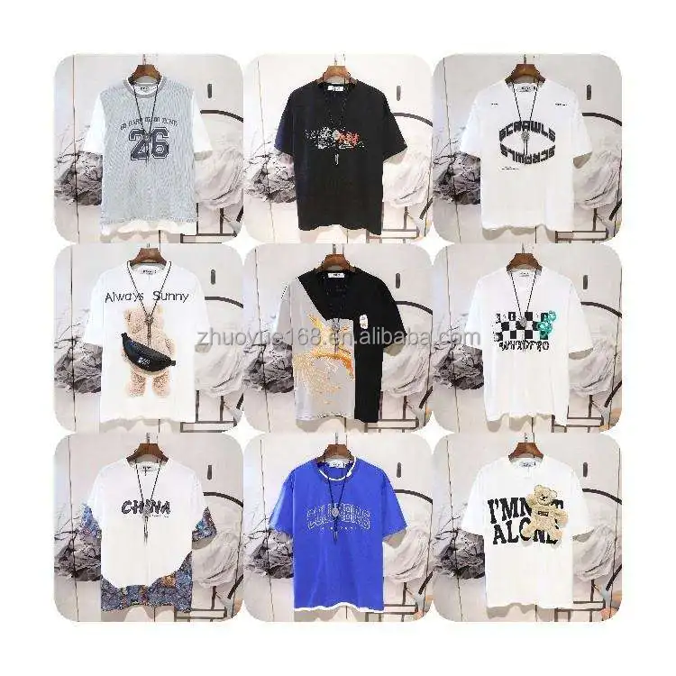 Wholesale High Quality Brand Custom Printing Graphic Drop Shoulder Oversized t Shirt Men's T-shirts