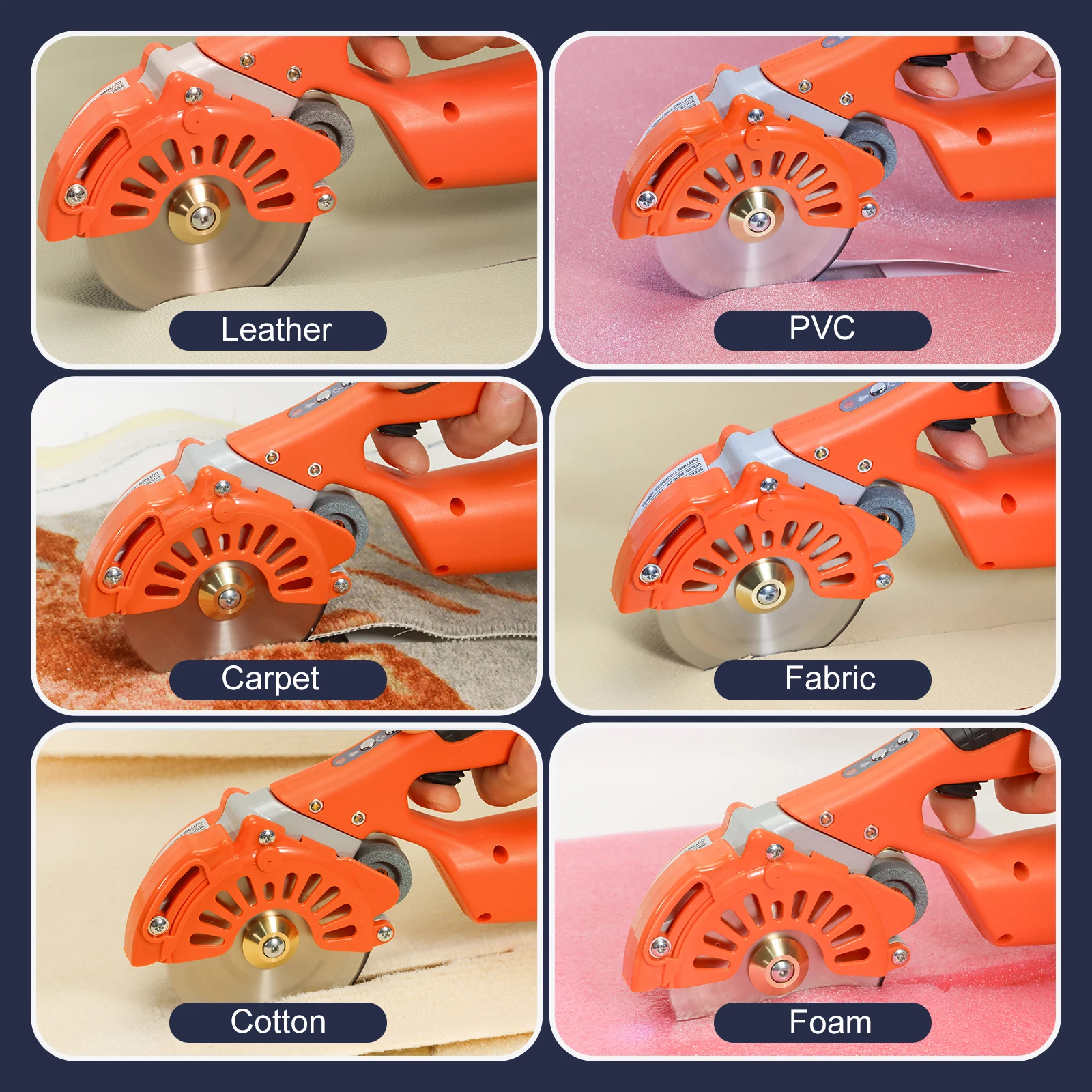 Lithium Battery Electric Easy Operated Cordless Rechargeable Leather Wallpaper Carpet Fabric Electric Scissors