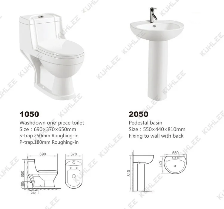 Foshan Wholesaler Bathroom White Colored Ceramic Set Of Two One Piece Toilet Bowls And Sink Suites