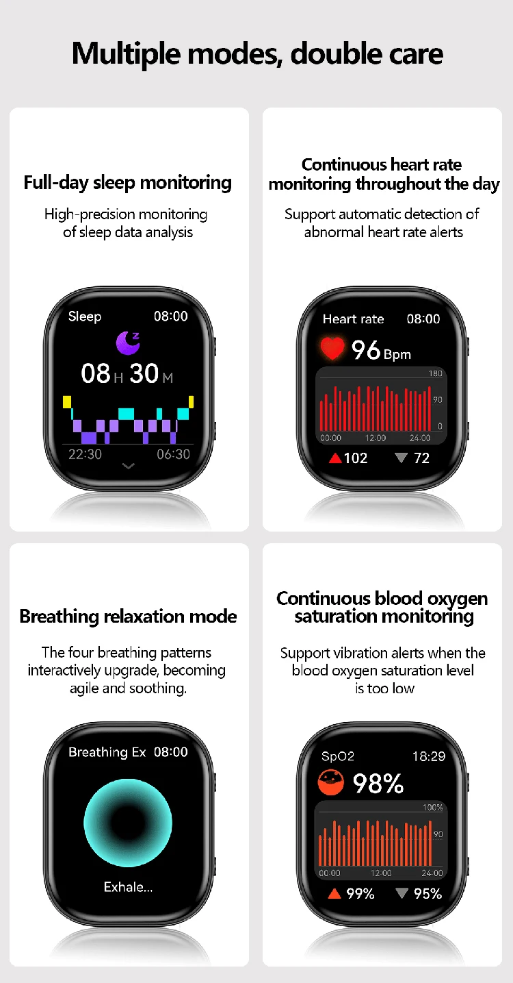 Smartwatch Ip68 Mit Herzfrequenzmessung Und Fitness Tracker_voghion.com