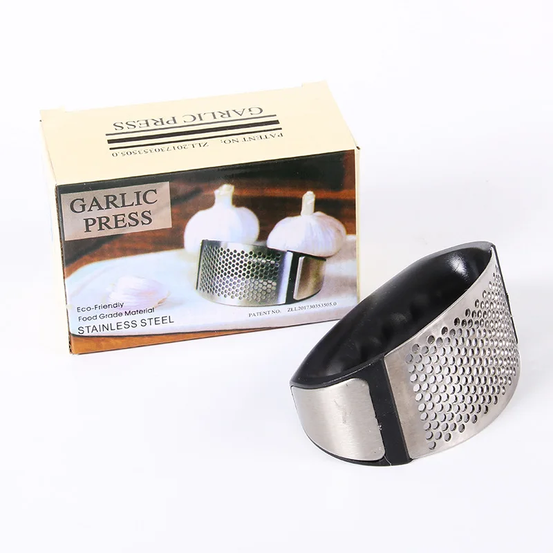 KITCHEN SUNRAY Stainless Steel Garlic & Ginger Press Crusher, Size