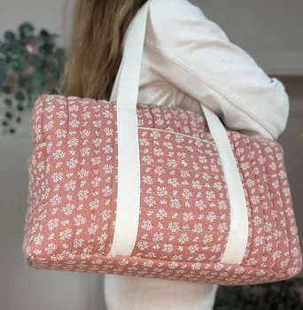 Mummy Outer Door Bag Large Capacity Cosmetics Bag Handmade Quilted Tote Custom Design and LOGO