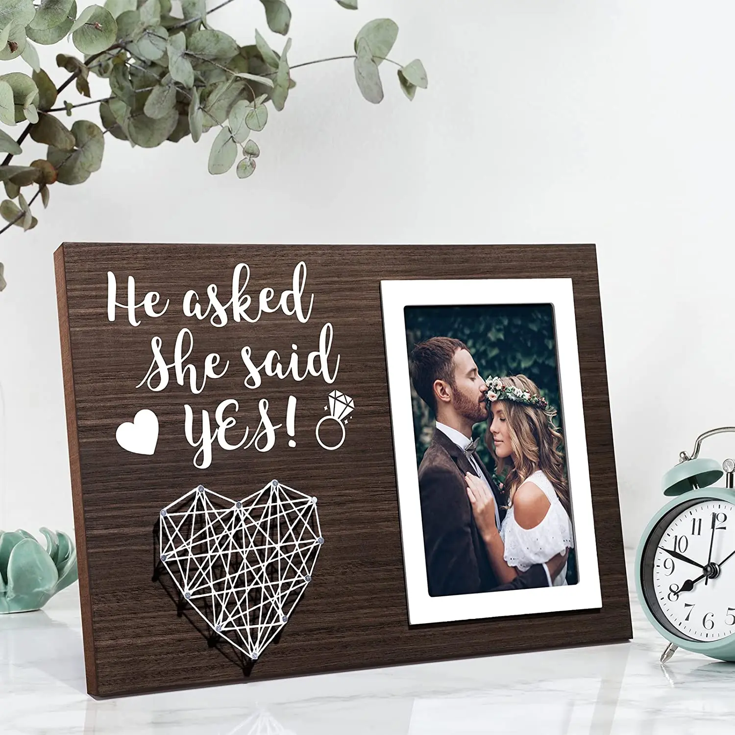 Source Engagement Wedding Gifts Lovers Engraved Wooden Picture