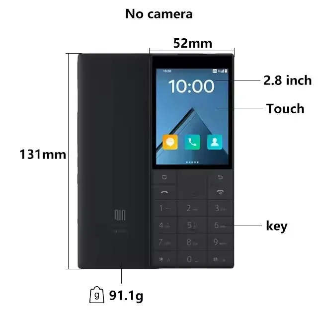 【SIMフリー】 Duoqin Qin F22 デュアルqinスマートフォン,Qin-F22インチ,Android 11,wifi,カメラなし