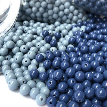 Jmassyang 400 perline rotonde in plastica satinata, lucide, 8