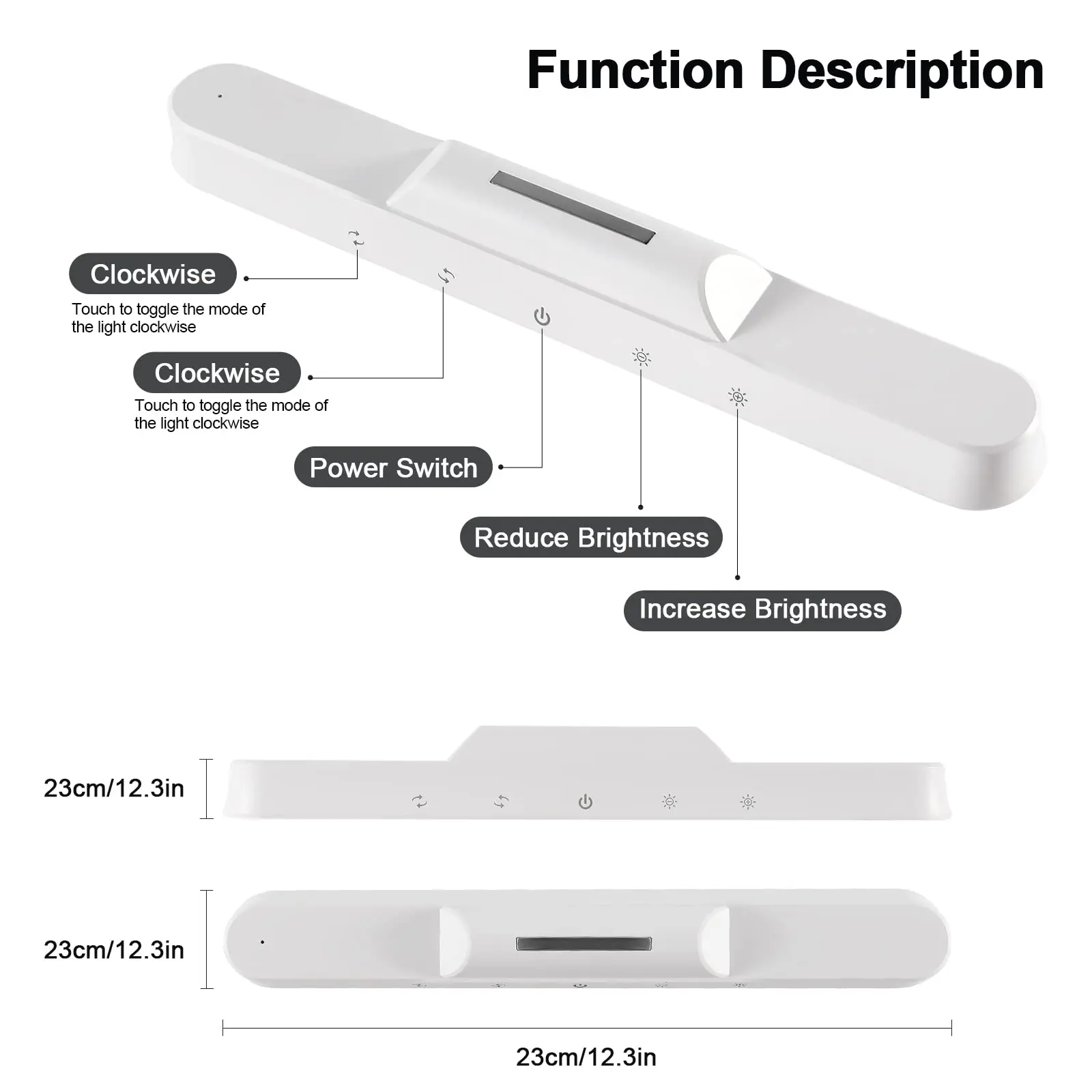 Light Bar Touch Control USB Screen bar Light Bar Lamps Reading Light