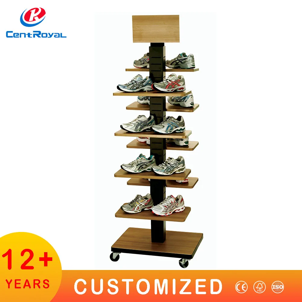 Custom Design Double Sided Metal Wire Slipper Display Rack Shoe Store