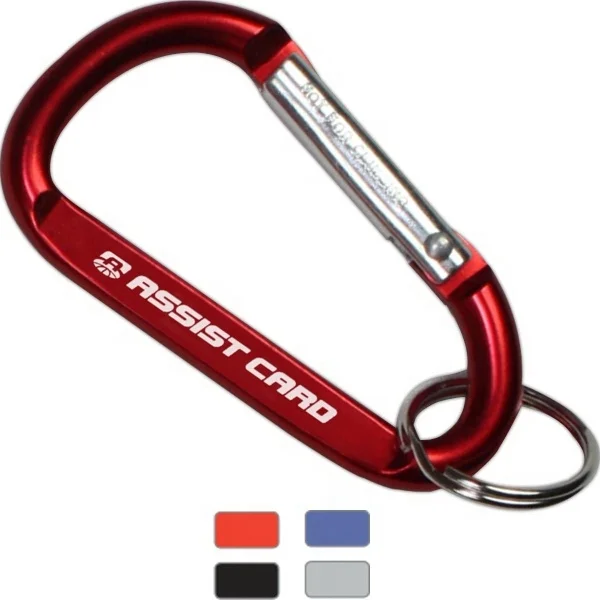 Promo Round Carabiners with Split Key Ring and Mini Card