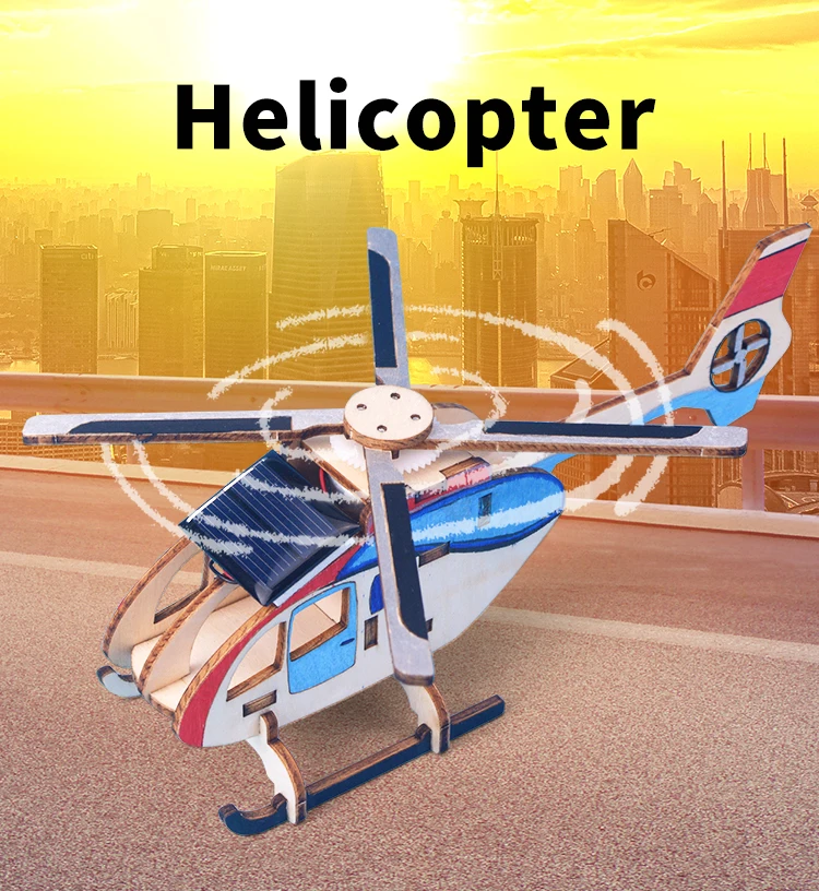 Customized Solar Powered Helicopter Handmade Stem Science Toy Stem Toy ...