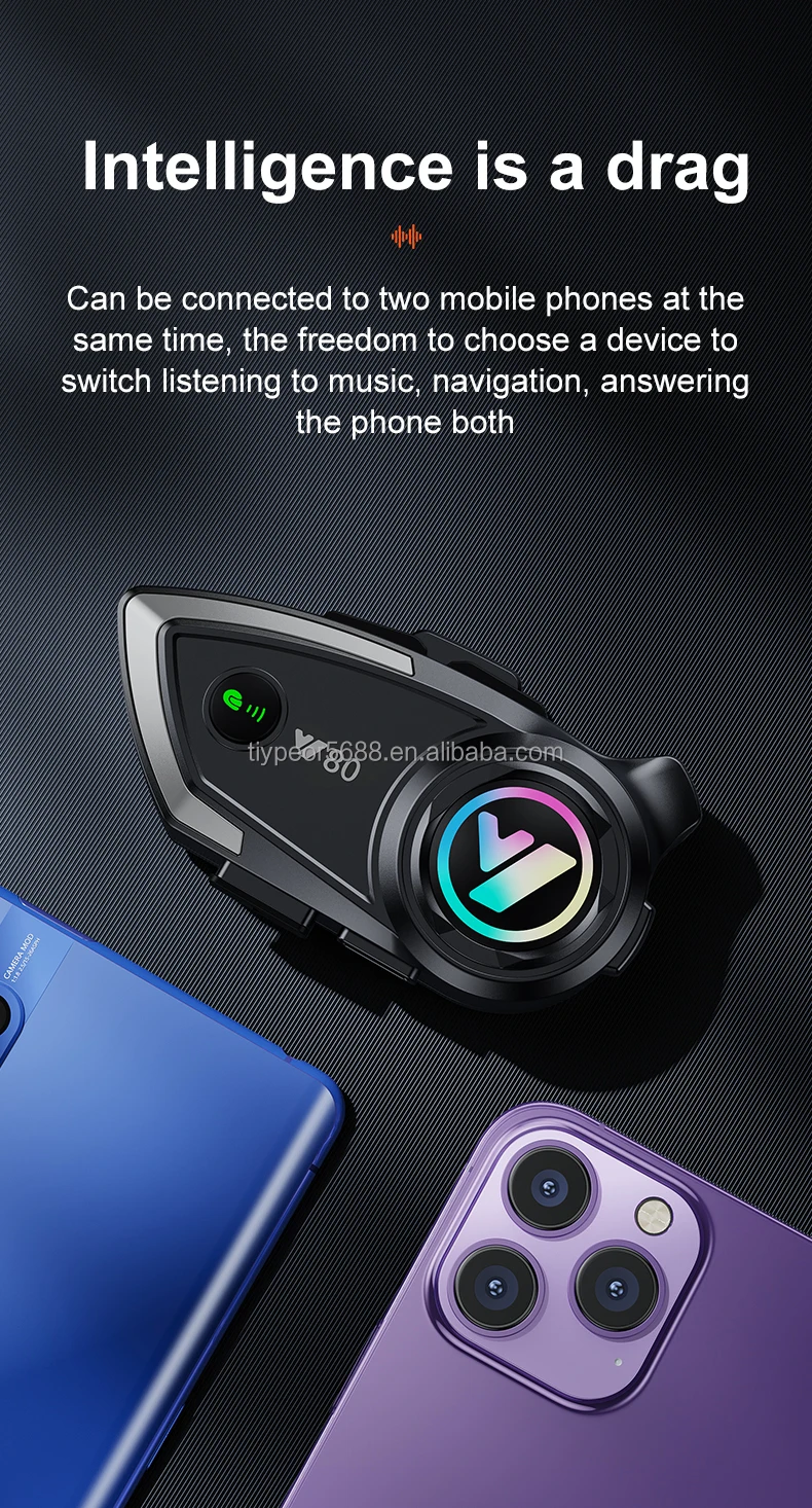 product tiypeor motorcycle helmet bt 53 headset wireless waterproof handsfree call music earphone for riders moto gps headphone-9