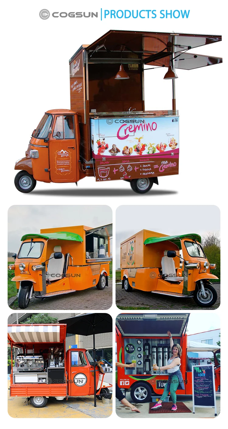 Electric Food Truck Fast Food Vending Cart Catering Cart Mobile Beer