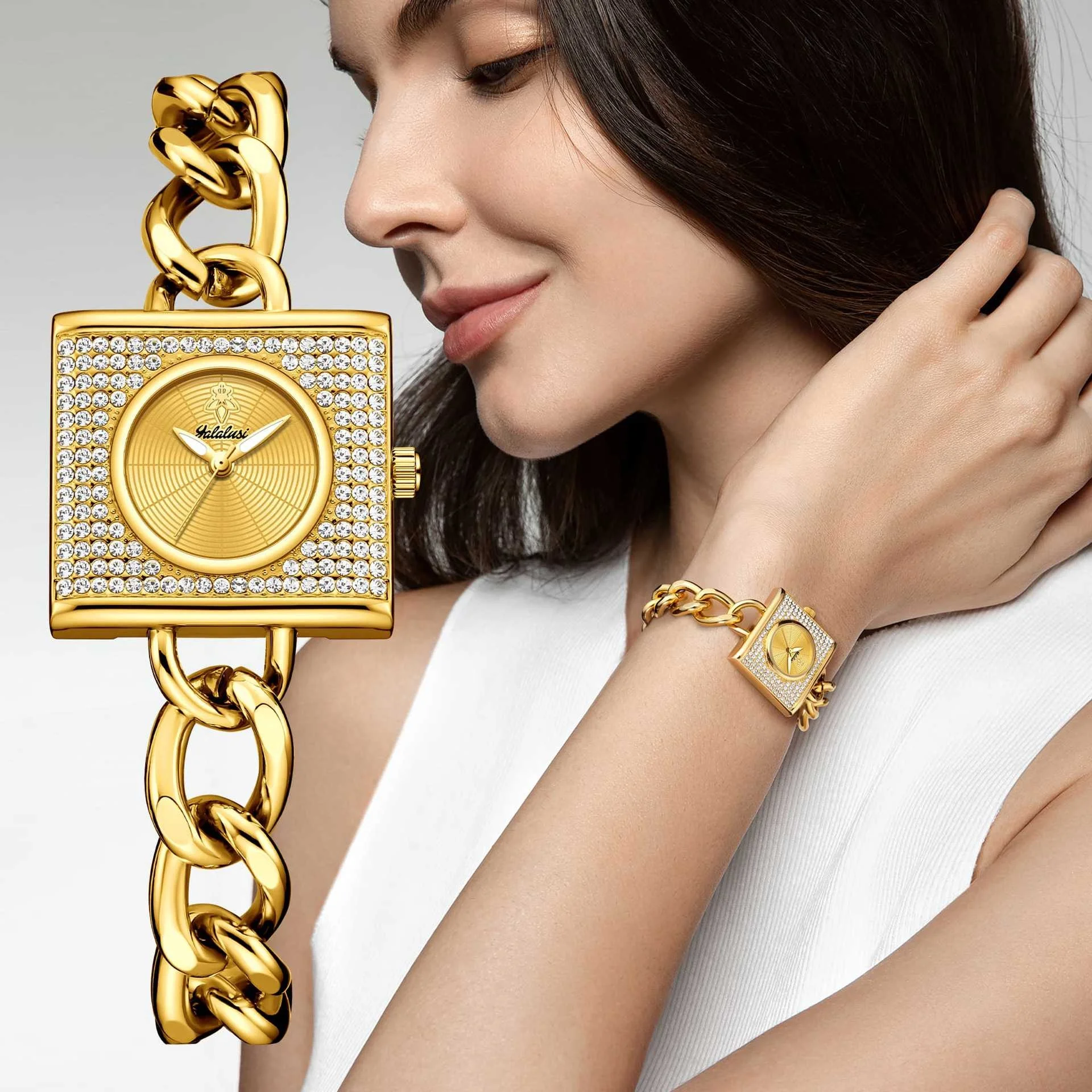 Square Diamond Quartz Women's Watch OM-042248