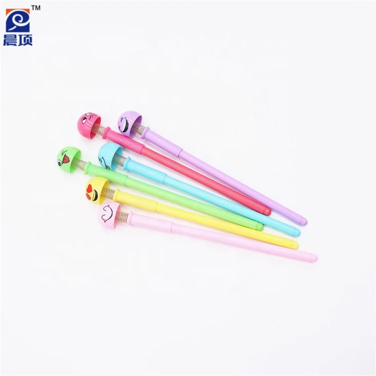 Новинка ручка с движущимися головами кукольная улыбающимся лицом прыгающая голова пружинный вибратор плюшевая