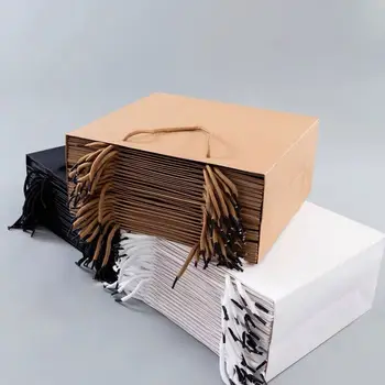 0.06 USD High quality kraft paper bag suppliers wholesale clothing food shopping bags
